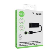 Адаптер Belkin USB-C to Gigabit Ethernet Adapter, 0.15m, black