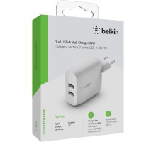 Сетевое ЗУ Belkin  Home Charger (24W) DUAL USB 2.4A, white