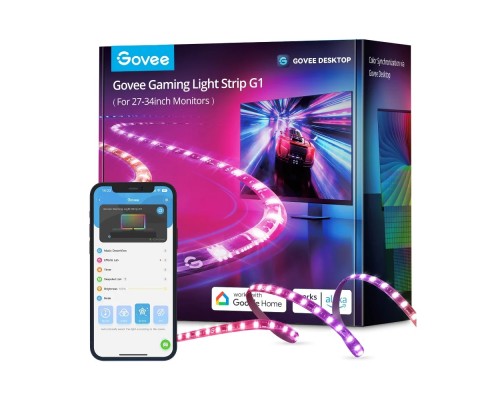 Набор адаптивной подсветки Govee H6609 Gaming Light Strip G1 27-37', RGB, Черный