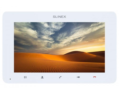 Комплект видеодомофон Slinex SM-07MHD, белый + вызывная панель Slinex ML-20HD, серебристый чёрный