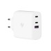 Зарядное устройство 2Е Wall Charger 3xUSB GaN 65W, white