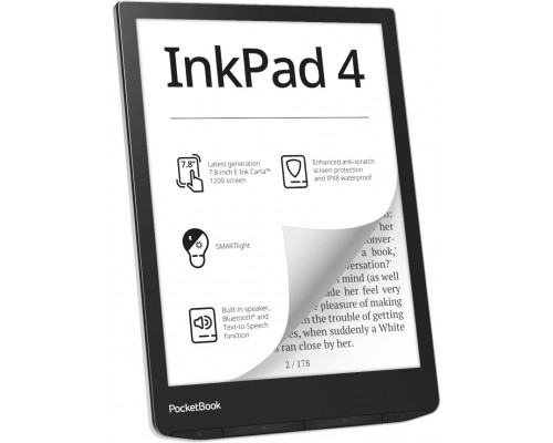 Электронная книга PocketBook 743G InkPad 4, Stardust Silver