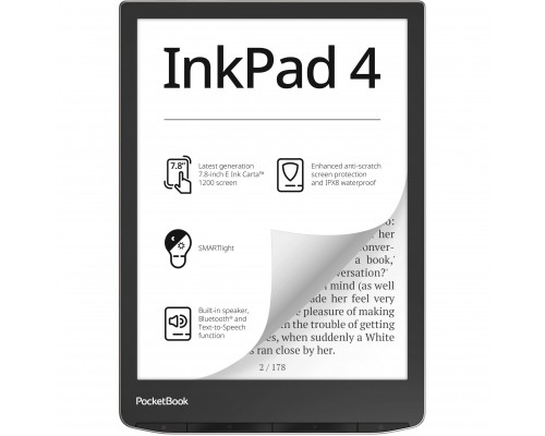 Электронная книга PocketBook 743G InkPad 4, Stardust Silver