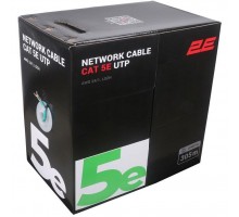 2E Лан кабель CAT 5e, U-UTP, 305м, AWG 24/1, LSZH, зеленый