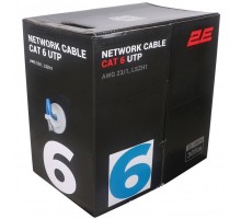 2E Лан кабель CAT 6, U-UTP, 305м, AWG 23/1, LSZH-1, синий