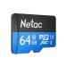 Карта памяти Netac microSD  64GB C10 UHS-I R80MB/s + SD