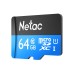 Карта памяти Netac microSD  64GB C10 UHS-I R80MB/s + SD