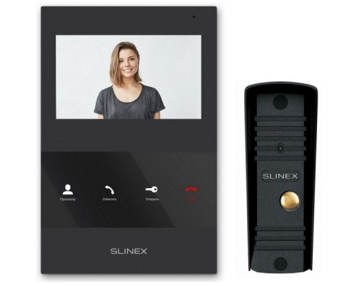 Комплект Video Intercom Kit Slinex ML-16HR black + Slinex SQ-04 Black
