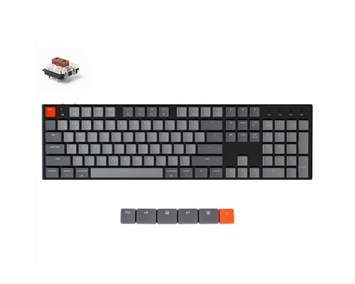 Клавиатура механическая Keychron K1 | 104 keys | White LED | Wireless | Black