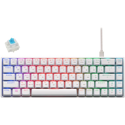 Клавиатура игровая 2E Gaming KG380 RGB Gateron Blue Switch BT/USB White (2E-KG380UWT-BL)