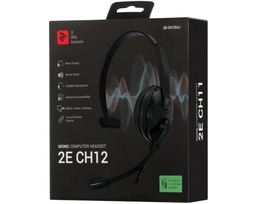 Наушники для колл-центра 2E CH12MJ Mono On-Ear 3.5mm/2*3.5mm