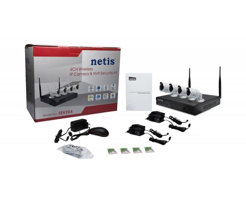 Комплект оборудования системы безопасности с сетевым видеорегистратором Netis SEK204
