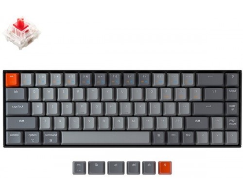 Keychron K6 68 Key Gateron White LED Red