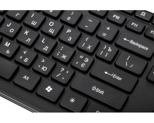 Клавиатура проводная 2E KS1020 Slim USB Black