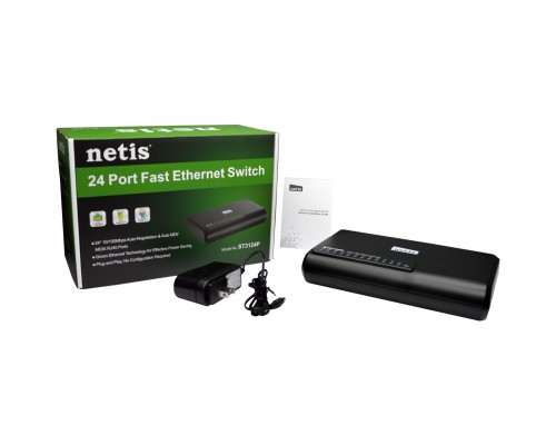 Коммутатор Netis ST3124P на 24 порта 10/100Mбит/с
