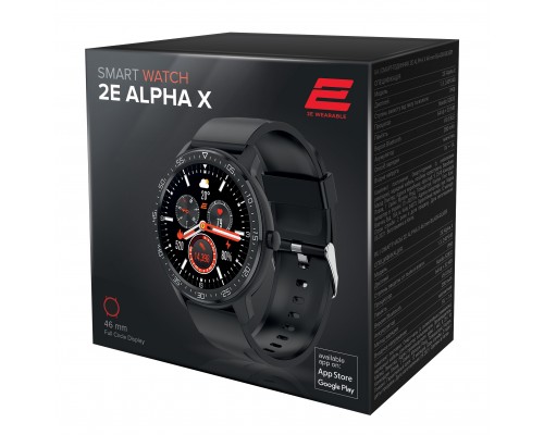Смарт-часы 2E Alpha X 46 mm Black-Silver