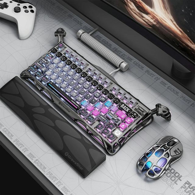 Mexanik klaviatura GravaStar Mercury K1 Pro Cyberpunk Edition — Surat 3