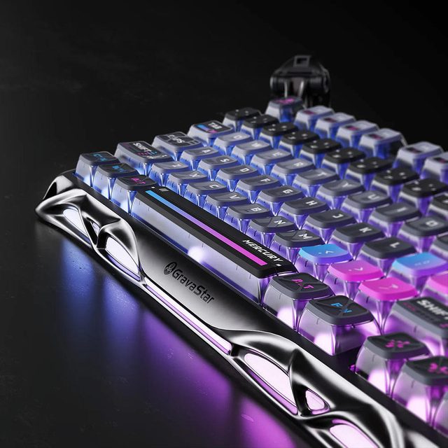 Mexanik klaviatura GravaStar Mercury K1 Pro Cyberpunk Edition — Surat 4