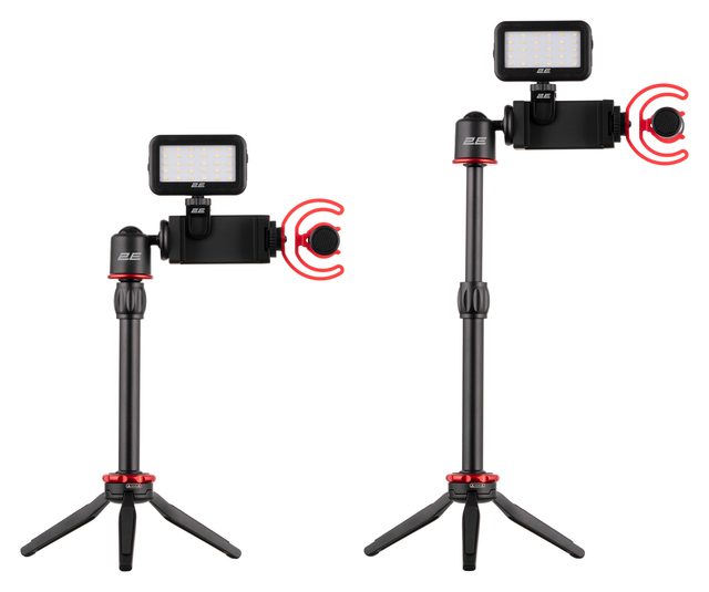 Микрофон с триподом для смартфона 2E MM011 Vlog Kit, чёрный — Фото 6