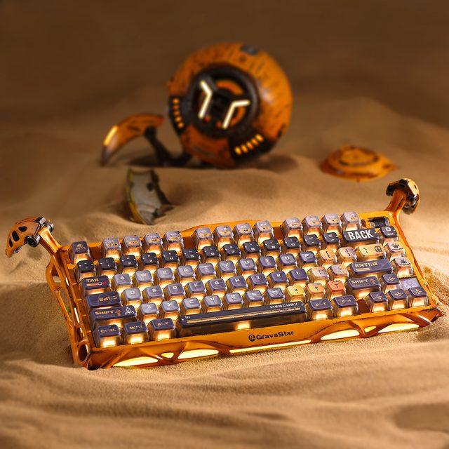 Mexanik klaviatura GravaStar Mercury K1 Pro, sariq — Surat 3