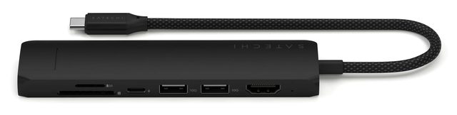 USB-C хаб Satechi 7-in-1 Slim Multiport with Ethernet, чёрный — Фото 3