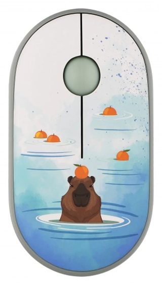 Беспроводная мышь 2E MF300 Capybara Tangerine, зелёный
