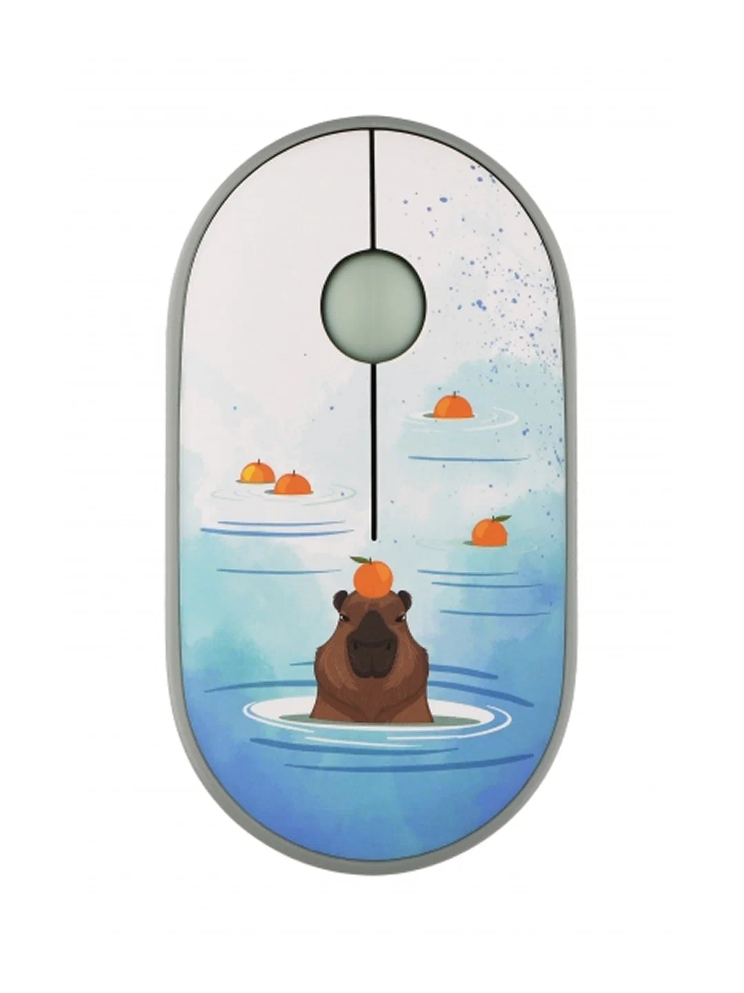Simsiz sichqoncha 2E MF300 Capybara Tangerine, yashil