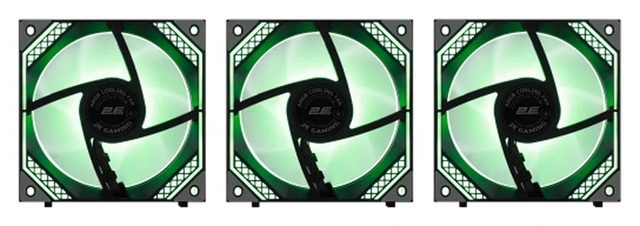 Korpus ventilyatorlari 2E Gaming Air Cool ACF120MB-ARGB 120 mm, qora, 3 dona