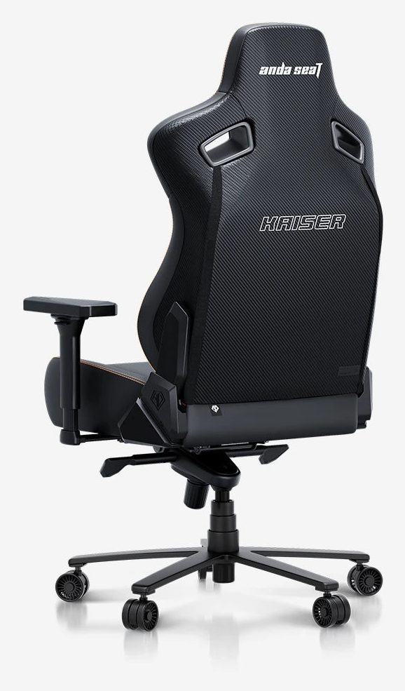 Игровое кресло AndaSeat Kaiser 3E, чёрный, экокожа — Фото 3