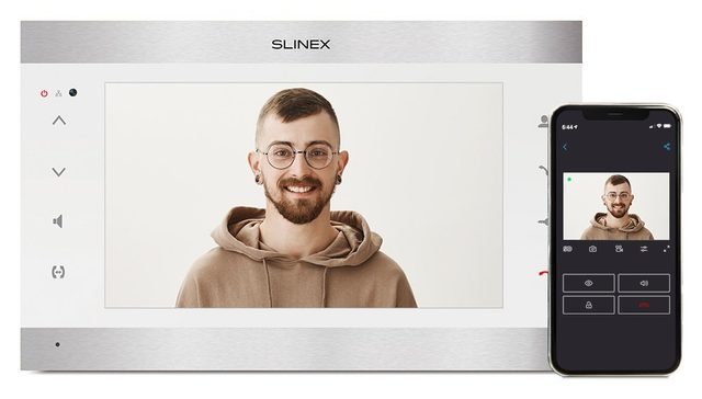 Видеодомофон Slinex SL-10IPTHD, IPS 10", детектор движения, переадресация, серебристый белый — Фото 3