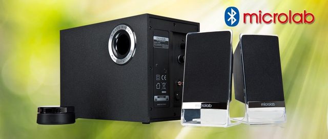 Колонка Microlab M-200BT Platinum, синий — Фото 2