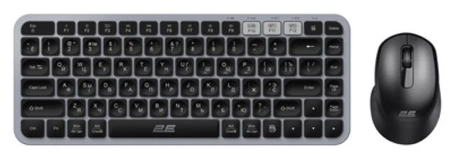 Беспроводной комплект клавиатура и мышь 2E MK430, серо-чёрный