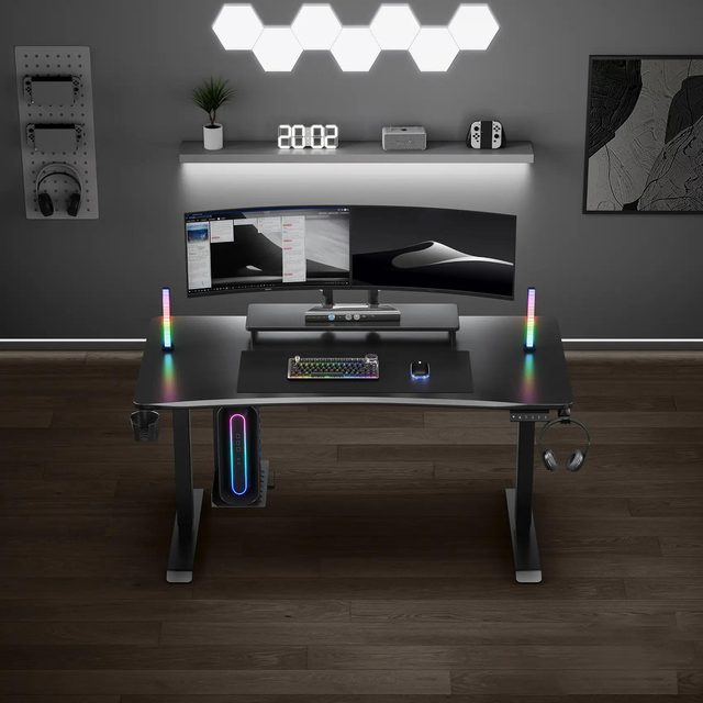 Компьютерный стол с электроприводом AndaSeat Xtreme 140 см, чёрный — Фото 5