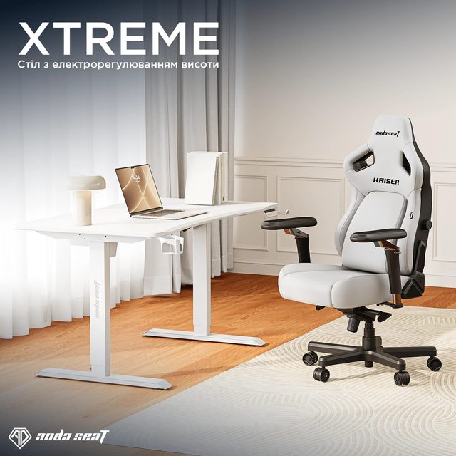 Elektr yuritmali kompyuter stoli AndaSeat Xtreme 140 sm, oq — Surat 4