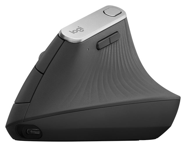Беспроводная вертикальная мышь Logitech MX Vertical, графитовый — Фото 3
