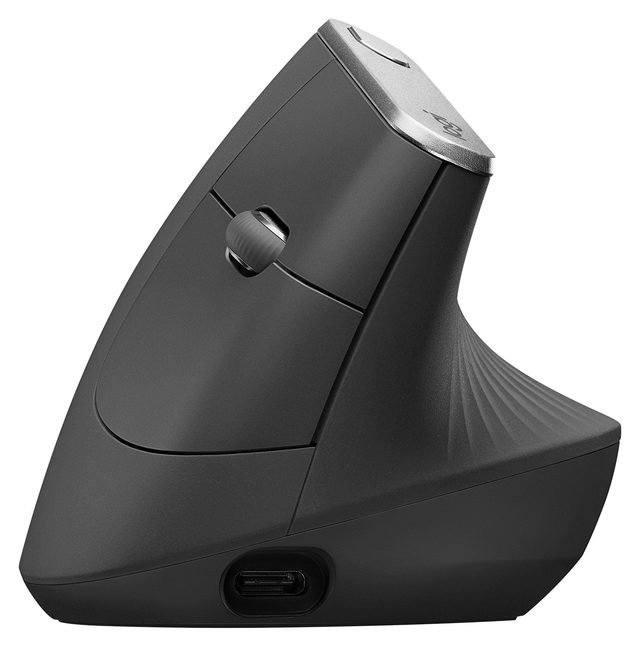 Беспроводная вертикальная мышь Logitech MX Vertical, графитовый — Фото 4