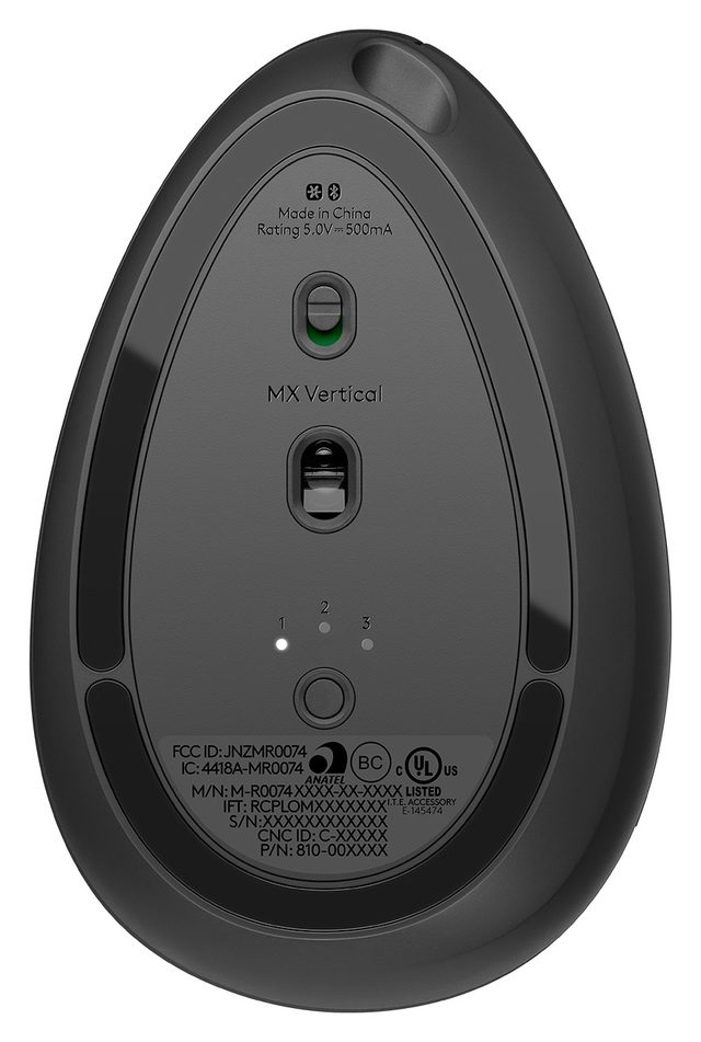 Беспроводная вертикальная мышь Logitech MX Vertical, графитовый — Фото 6