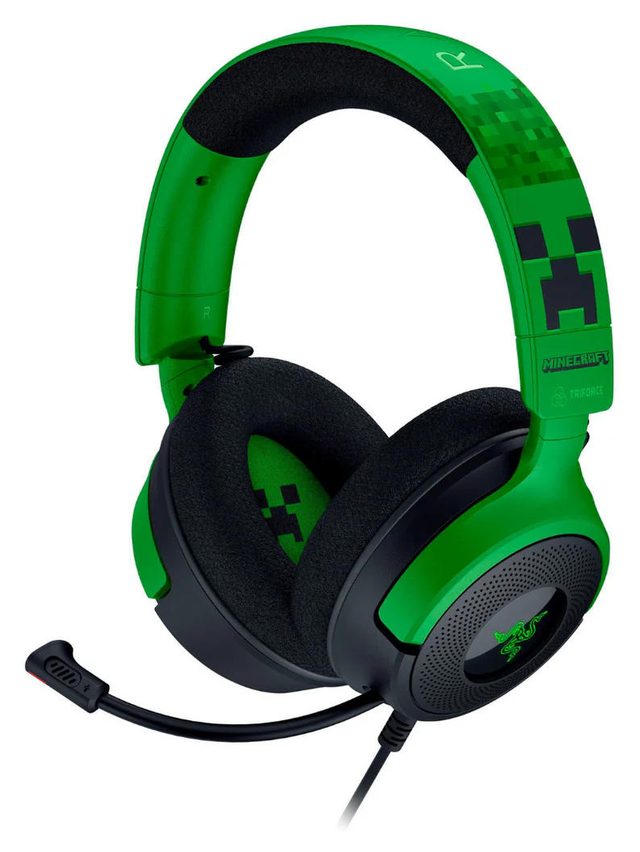 Игровая гарнитура Razer Kraken V4 X Minecraft Edition, зелёный — Фото 2