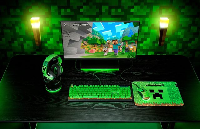 Игровая гарнитура Razer Kraken V4 X Minecraft Edition, зелёный — Фото 8