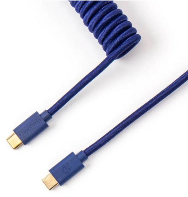 Spiral kabel Keychron Custom Coiled Aviator USB-A — USB-C, koʻk