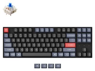 Mexanik klaviatura Keychron K8 Pro Gateron G Pro Blue, qora