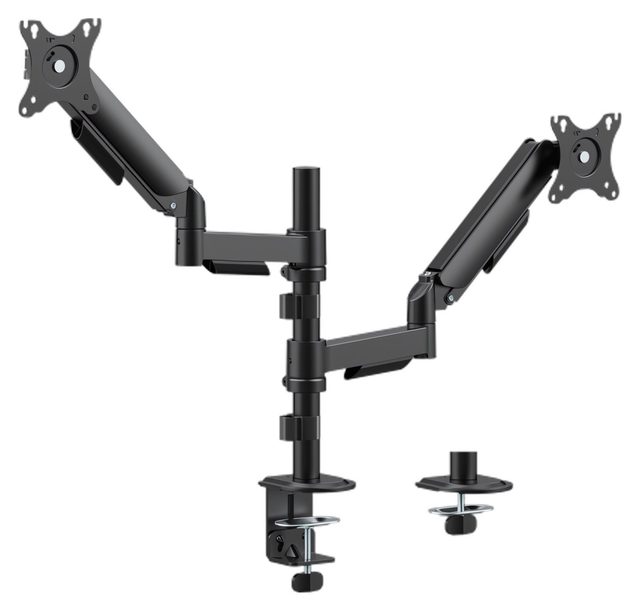 Настольный кронштейн для двух мониторов Brateck LDT97-C024PE, чёрный
