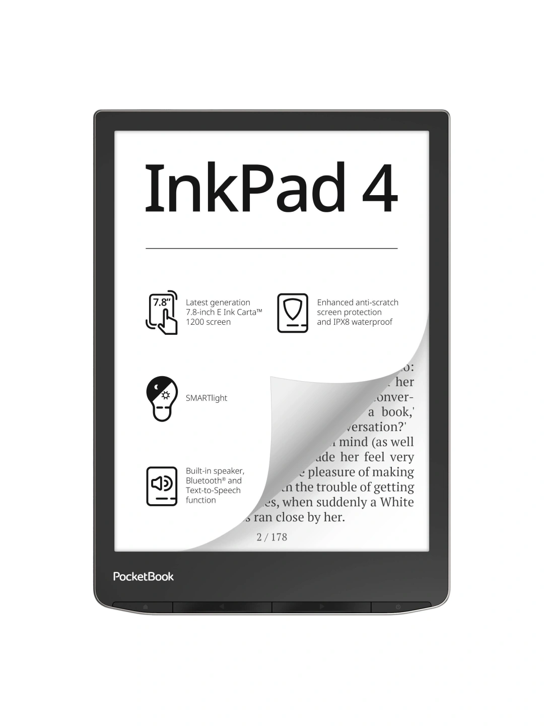 Электронная книга PocketBook 743G InkPad 4, серебристый