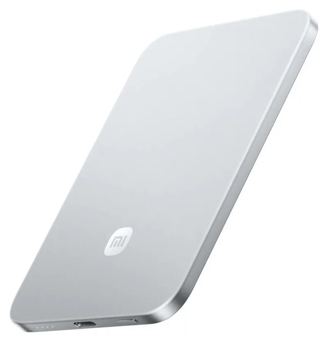 Внешний аккумулятор Xiaomi UltraThin Magnetic Power Bank 5000 15W, серебристый — Фото 2
