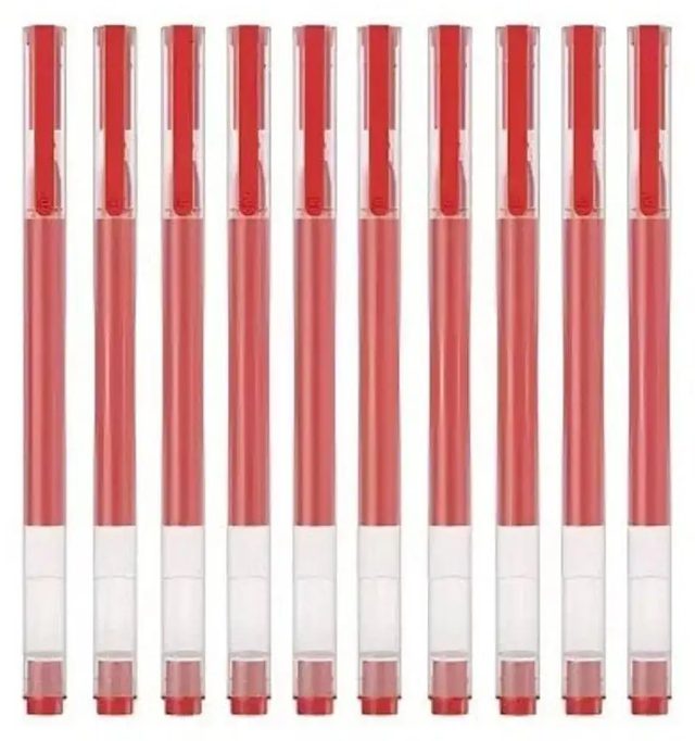 Гелевая ручка Xiaomi High-capacity Gel Pen, красный — Фото 3