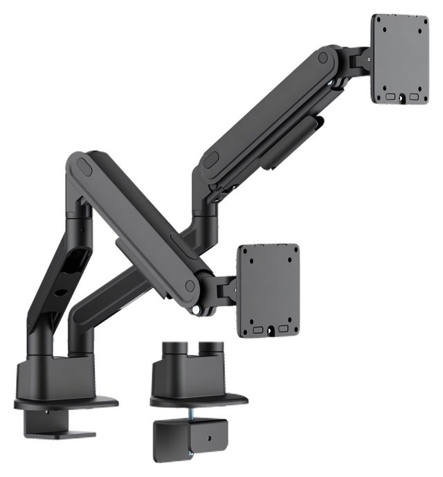 Настольный кронштейн для двух мониторов Brateck LDT122-C024E, чёрный