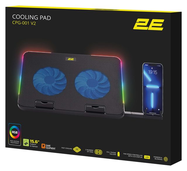 Noutbuk uchun sovutuvchi tagliq 2E Gaming CPG-001 V2, qora — Surat 6