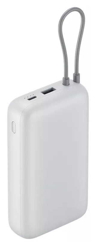 Внешний аккумулятор Xiaomi Power Bank 20000 Integrated Cable, светло-серый — фото 3