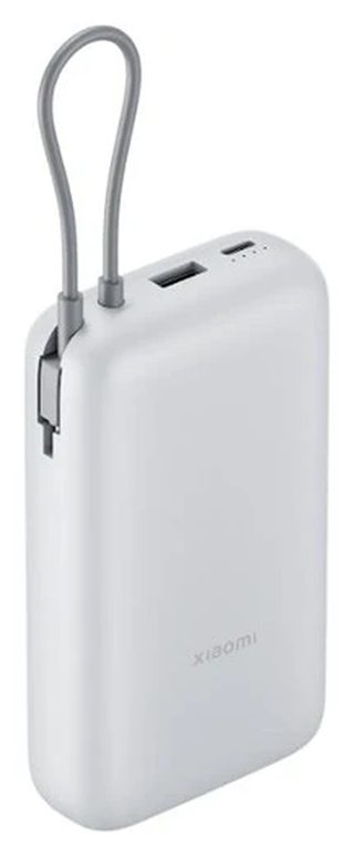 Внешний аккумулятор Xiaomi Power Bank 20000 Integrated Cable, светло-серый — фото 5