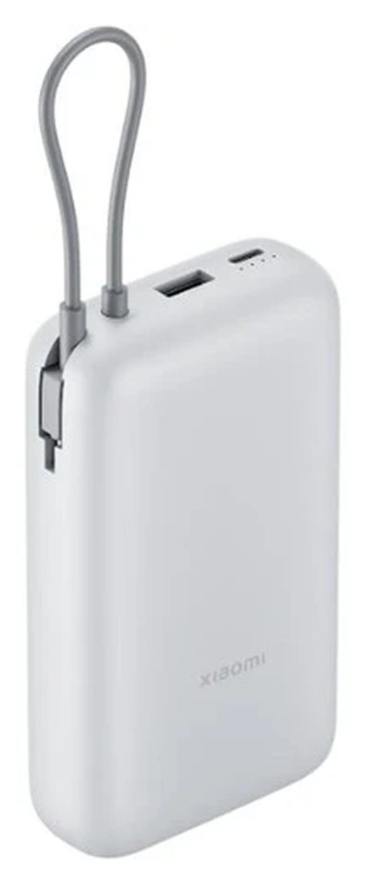 Внешний аккумулятор Xiaomi Power Bank 20000 Integrated Cable, светло-серый — Фото 5